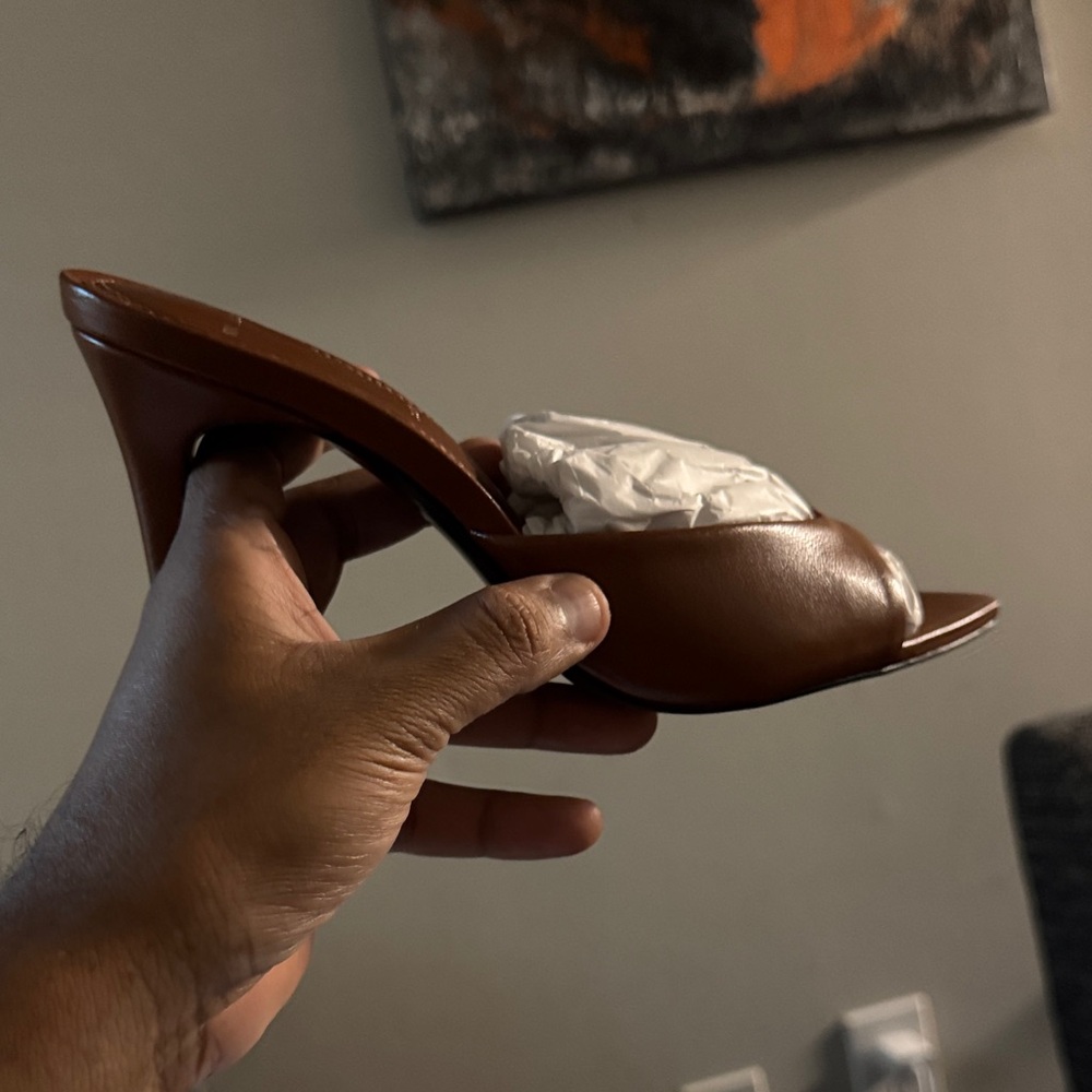 Elegant Brown Leather Mules